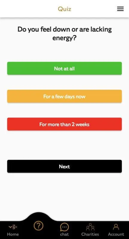 Mental Health Charity App Design