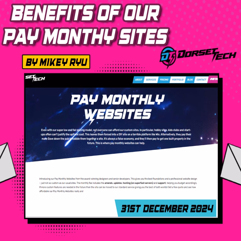 Benefits of our Pay Monthly Sites