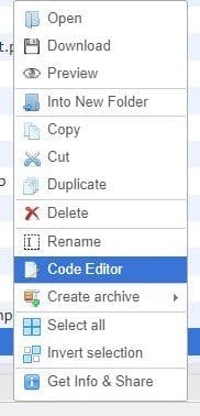 Finding how to edit the header file in WP File Manager
