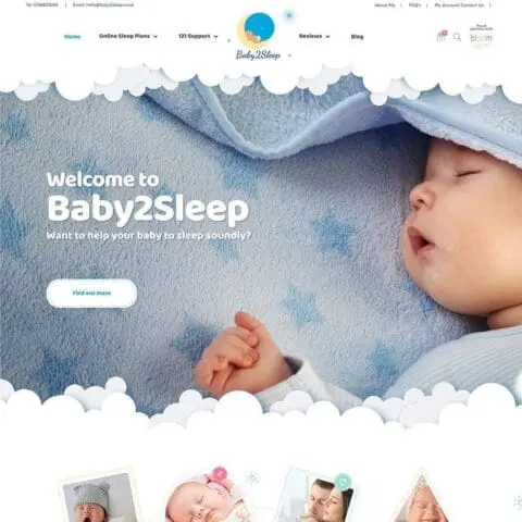 Baby sleep coaching website